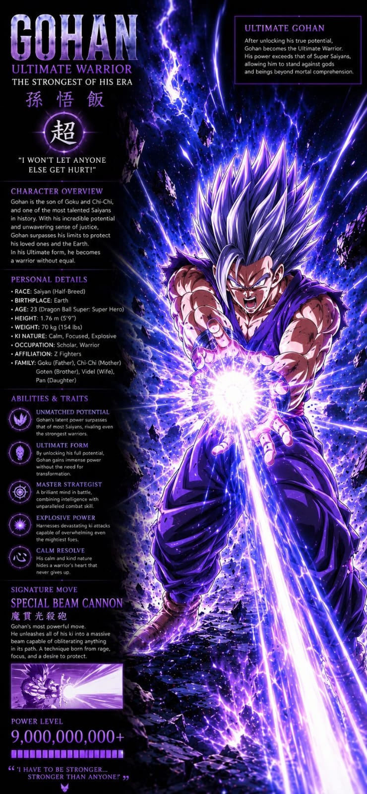 Ultimate Gohan — Special Beam Cannon